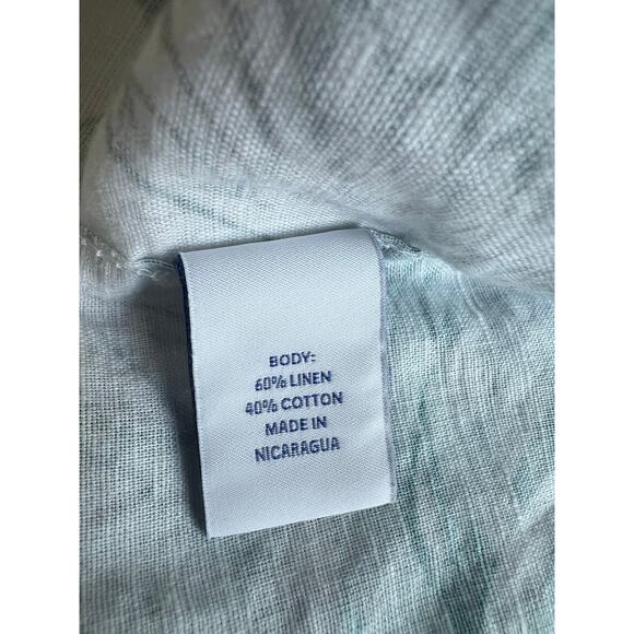 NWT Caribbean Isle Breeze Cotton Linen Short Sleeve Button Down Woven Shirt 4XB - Picture 9 of 12
